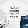 When It Rains Look for Rainbows Its Dark Stars Graphic Tee product image 1