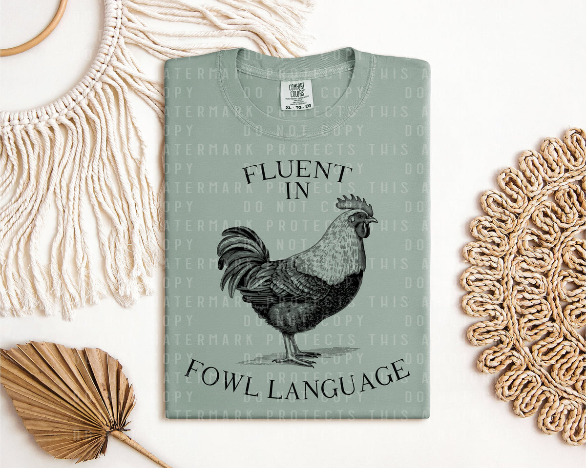 Fluent in Fowl Language Graphic Tee product image 1