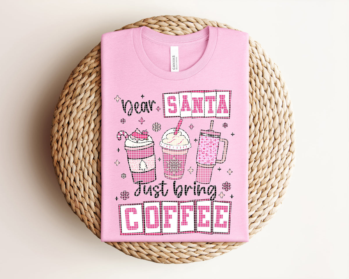 Dear Santa Just Bring Coffee Graphic Tee product image 1