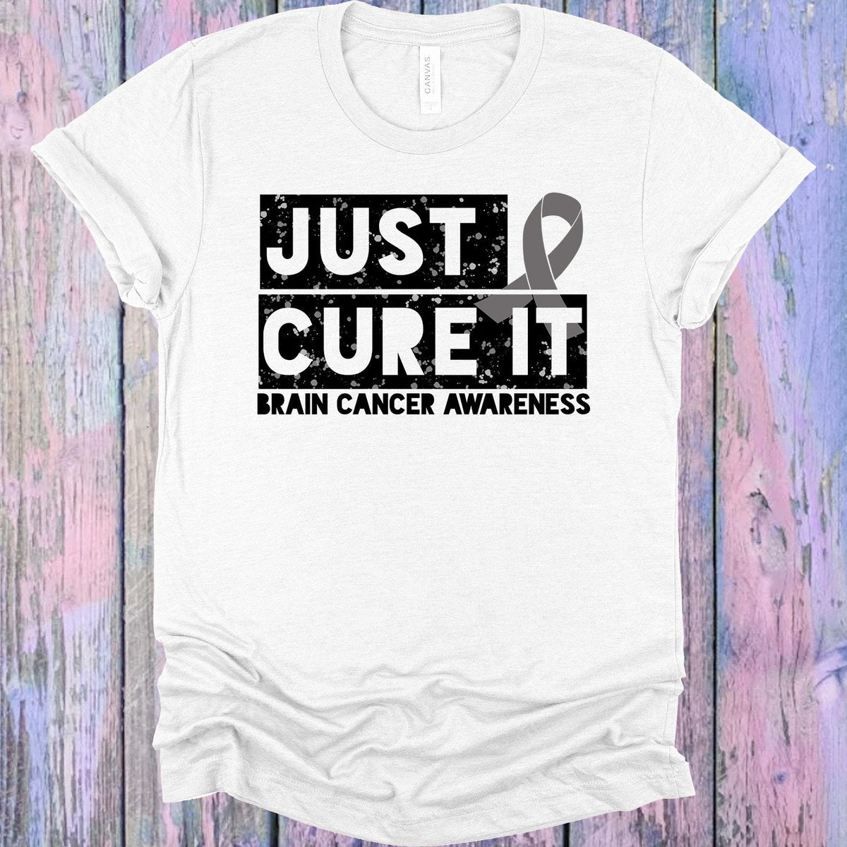 Just Cure It Brain Cancer Awareness Graphic Tee product image 1