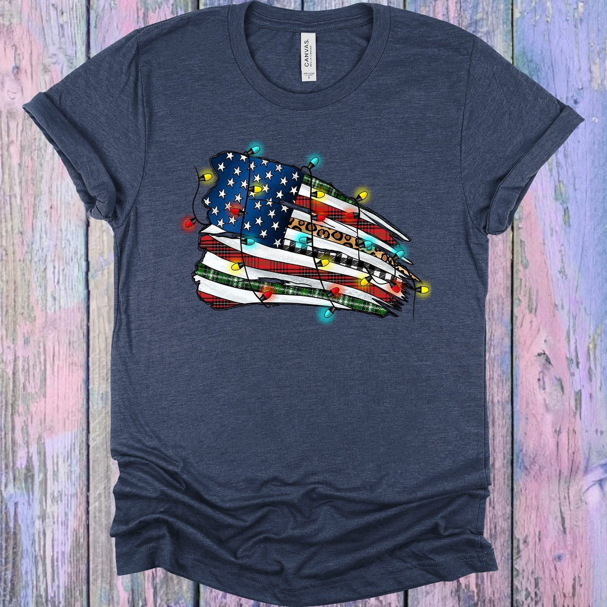 Merry Christmas Flag Graphic Tee product image 2