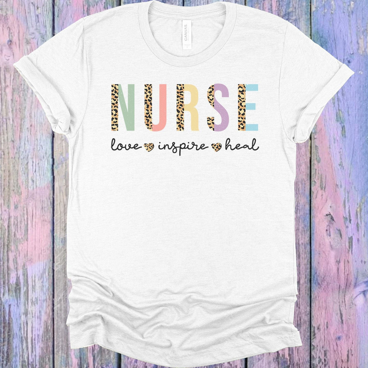 Nurse Inspire Love Heal Graphic Tee product image 1