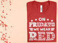 On Fridays We Wear Red Graphic Tee product image 1