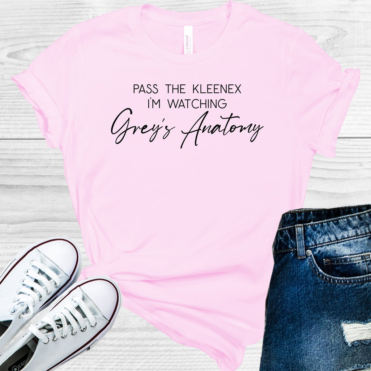 Pass the Kleenex I'm Watching Grey's Anatomy Graphic Tee product image 1