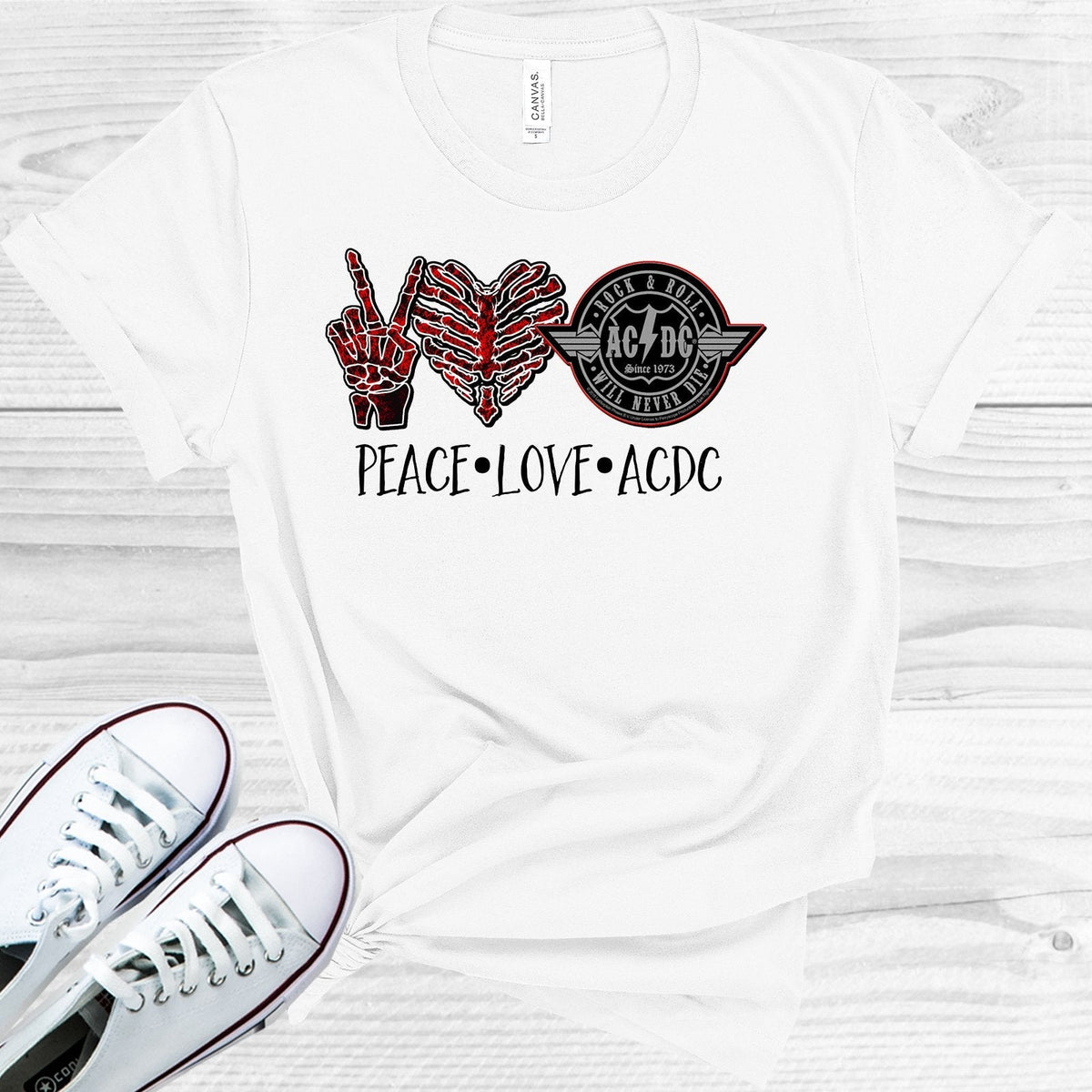 Peace Love ACDC Graphic Tee product image 1