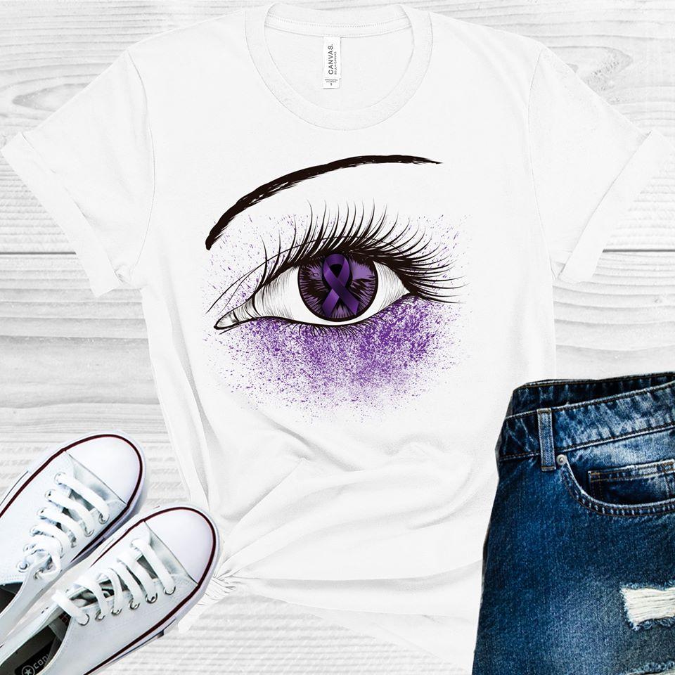 Purple Ribbon Awareness Eye Graphic Tee product image 1