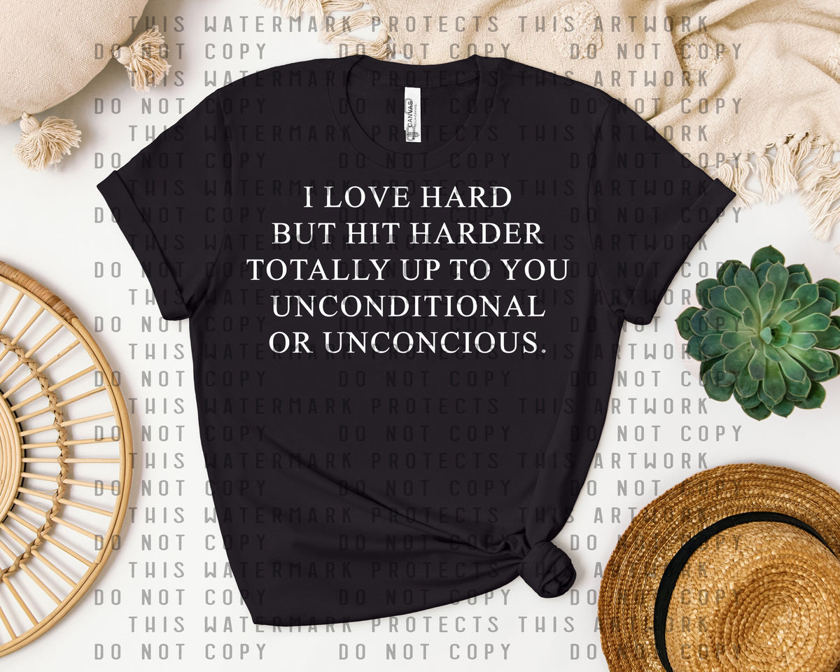 I Love Hard But Hit Harder Graphic Tee product image 1