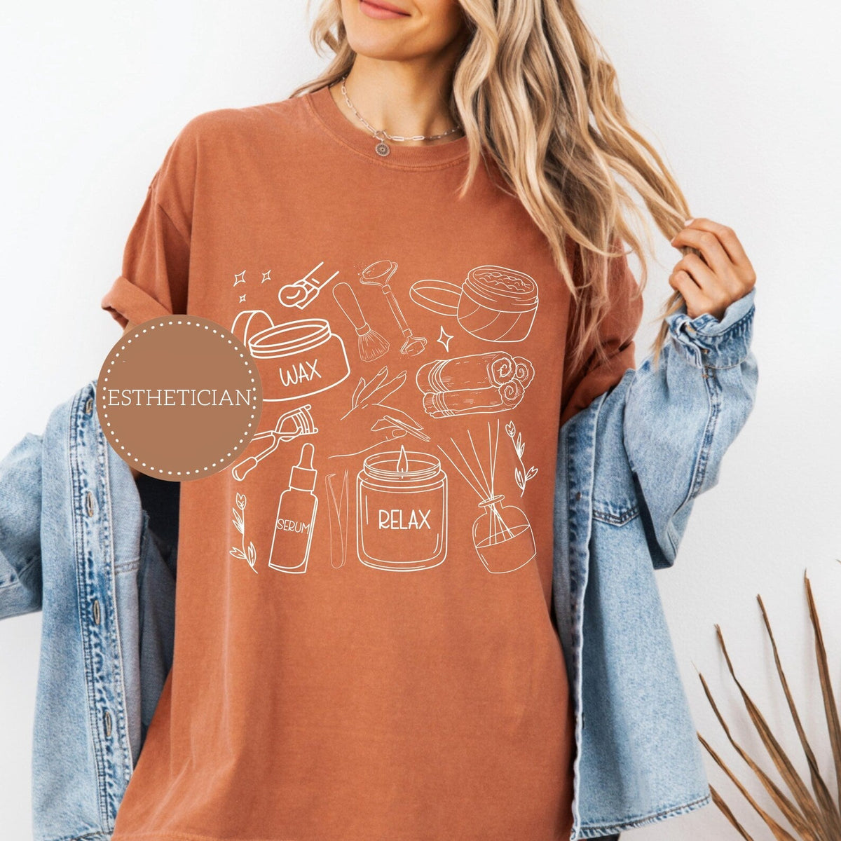 Esthetician Doodle Icons Graphic Tee product image 1