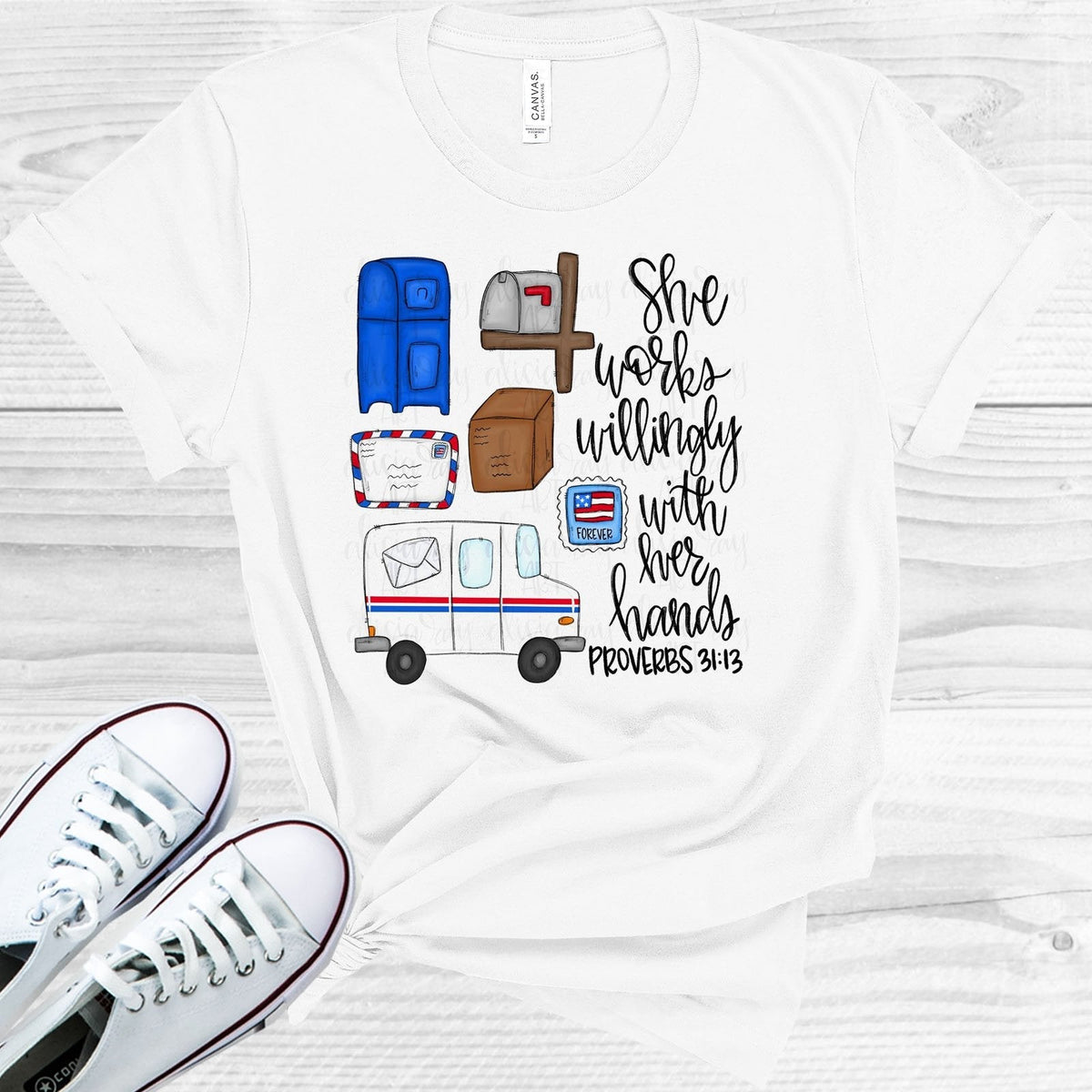 She Works Willingly with Her Hands - Postal Worker Graphic product image 1