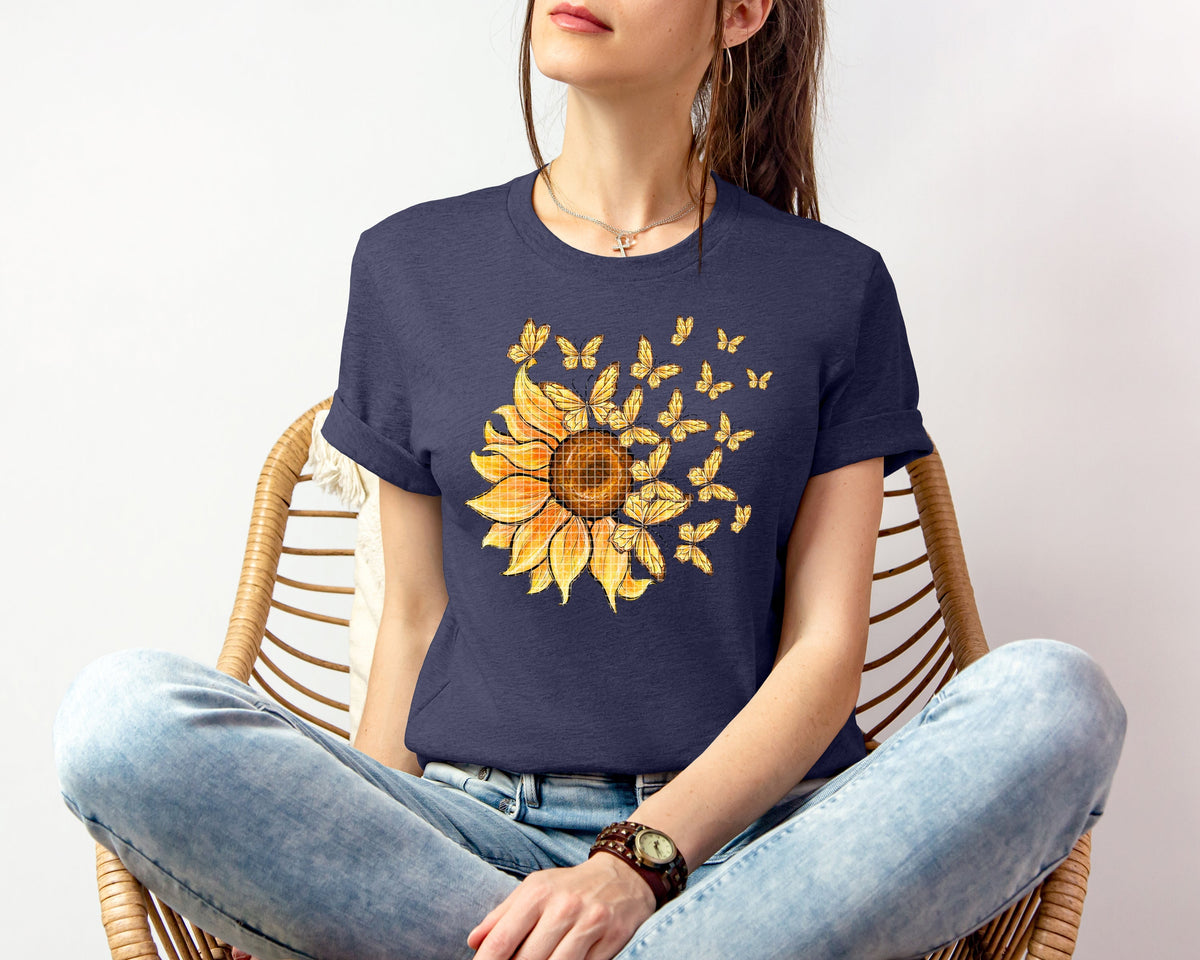 Sunflower Butterflies Graphic Tee product image 1