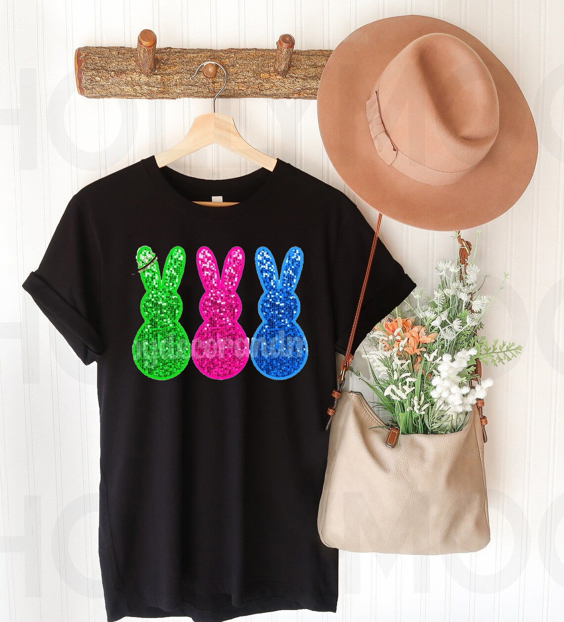 Faux Glitter Bunnies Graphic Tee product image 1