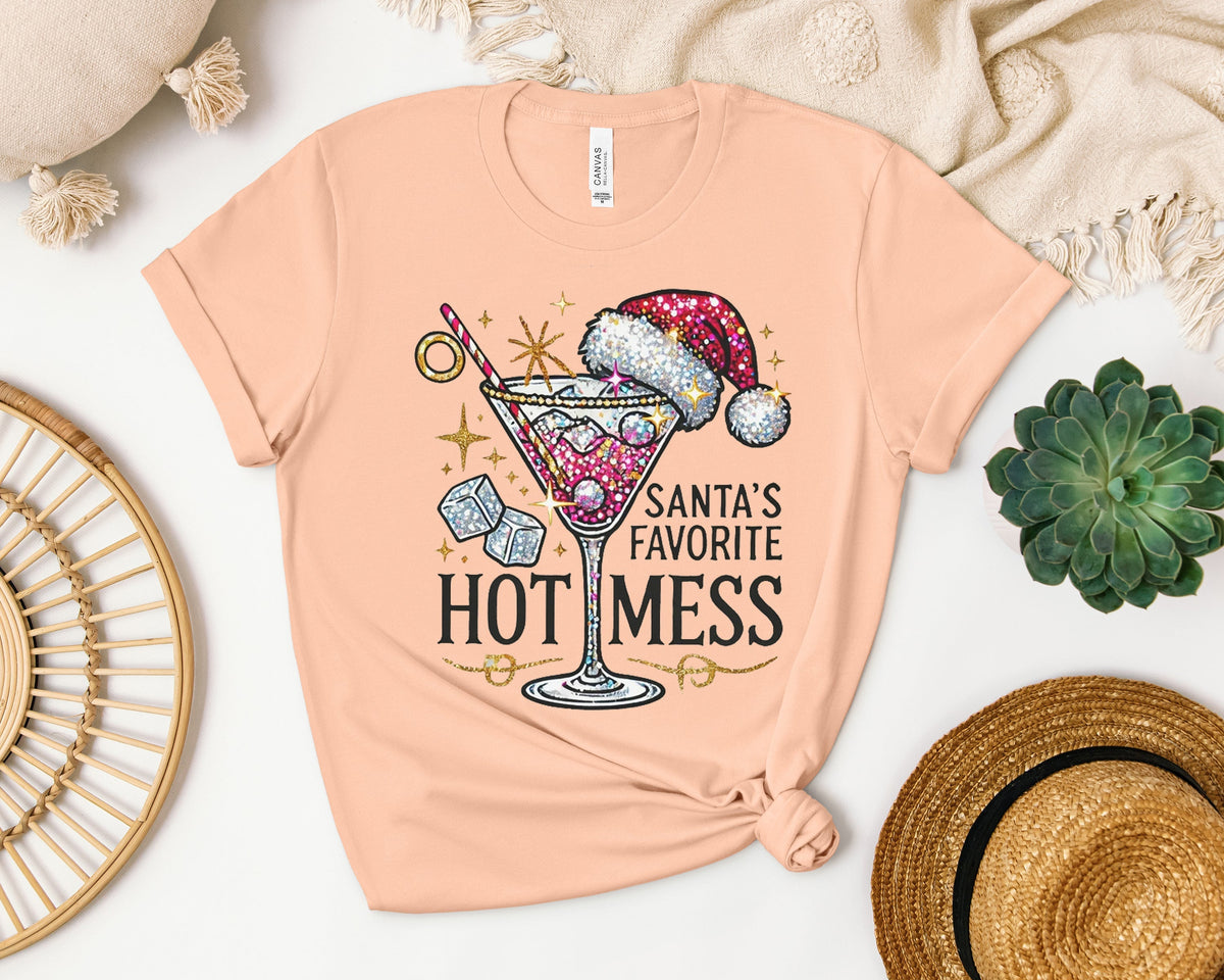 Santa's Favorite Hot Mess Graphic Tee product image 1